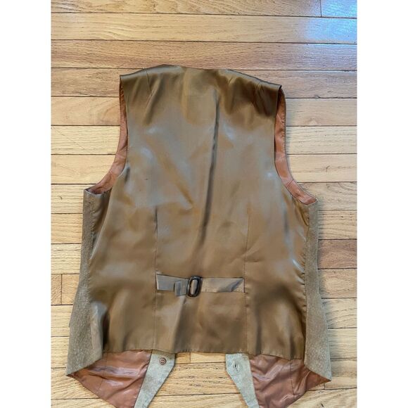 Vintage 100% pig suede QPS vest size small - Picture 8 of 9